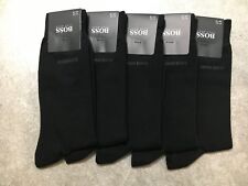 Size.9-11 .New 10 Pairs HUGO BOSS Men's Socks Black color.Fast shipping. 