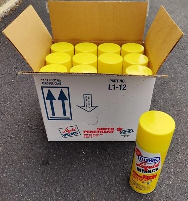 Novo em folha 1 estojo 12 latas chave líquida lixo óleo penetrante L1-12 11 oz spray  - Imagem 1 de 3
