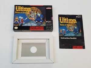 Ultima Runes of Virtue II Super Nintendo SNES Box & nur Handbuch * Box Riss - Bild 1 von 23