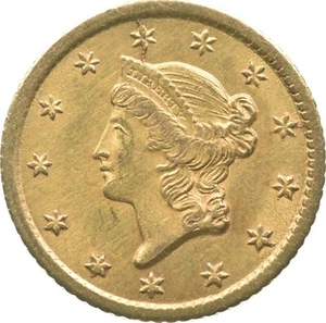 1852-O $1 Liberty Head Gold Dollar *0643 - Picture 1 of 3