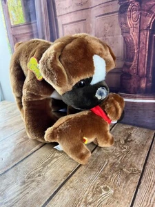 Vintage Build a Bear Boxer Hund und Welpe Stofftier Plüsch - Bild 1 von 10