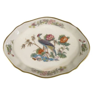 Wedgwood Kutani gru vassoio argento piatto portagioie osso Cina 4,5" Inghilterra vintage - Foto 1 di 6