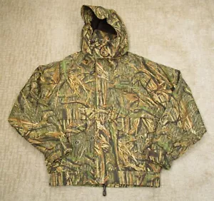 Gamehide Jacket Medium Green Brown Camo Mossy Oak Hunting Coat Hooded Camping - Picture 1 of 9