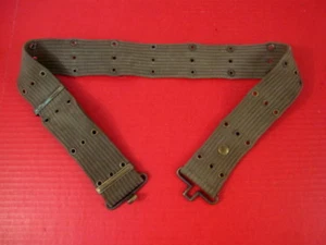 Early WWII US Army/USMC M1936 Pistol Utility Web Belt OD Color - NICE - Picture 1 of 4