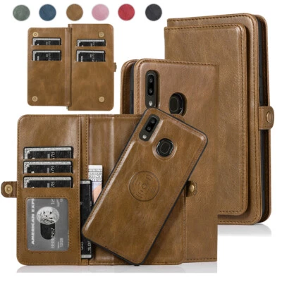 Removable Walet Case Card Leather Flip Cover for Samsung Galaxy A20/A30/A50/A70 - Image 1 of 4