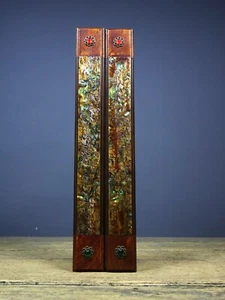 Collect China Old rosewood inlaid with mother-of-pearl gemstone paper weight - Picture 1 of 9