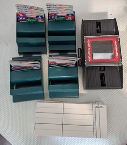 4 x Cajas de pujas Jannersten Bridge con tarjetas en verde y barajador de tarjetas, tarjetas de envío - Imagen 1 de 5