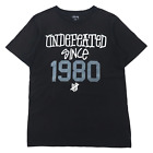 Stussy  Undefeated Print T Shirt M Black Cotton Named Ring Double  Sided Print