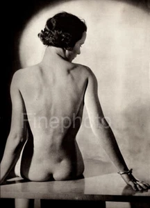 1936 Vintage Female Nude Woman Photo Art Deco 11X14 BERTRAM PARK YVONNE GREGORY - Picture 1 of 1