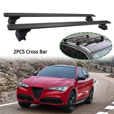 2PC Cross Bar Roof Rack For Alfa Romeo Stelvio 2017-2026 Luggage Cargo Bar Kayak Foto 1 de 4