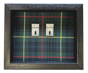 Royal Scots Tartan Medal Display Case. Black Frame - Picture 1 of 7
