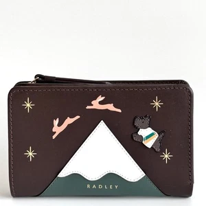 RADLEY Mountain Hopping Brown Leather Medium Bifold Purse - New With Tag RRP £79 - Picture 1 of 5
