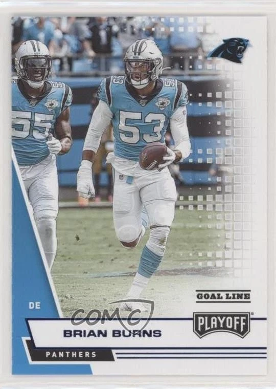 2020 Panini Playoff Goal Line Brian Burns #144 - Image 1 of 2
