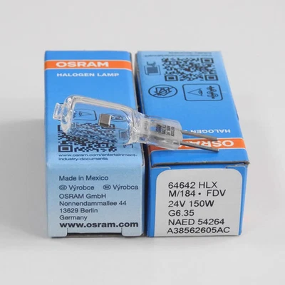 OSRAM 64642 24V150W G6.35 Halogen Projector Lamp Martin Draeger Shadowless Bulb - Image 1 of 3