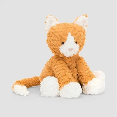 Peluche Jellycat Fuddlewuddle Ginger Cat 8" - Muñeca de peluche suave, naranja, nueva con etiquetas Foto 1 de 4