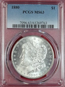 1880-P MORGAN DOLLAR PCGS MS63 - Picture 1 of 4