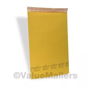 100 #4 9,5x14,5 ECOLITE Kraft Luftpolster Versandtaschen Umschläge Taschen, 100 8x10 Klarsichtbeutel - Bild 1 von 2