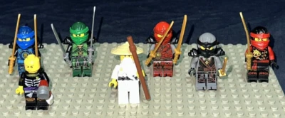 Lego Ninjago Minifigures Kai Cole Jay Sensei Wu Lloyd Garmadon Lot of 7 - Image 1 of 4
