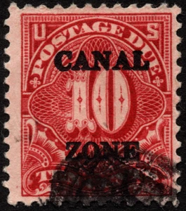 Canal Zone Stamp Scott # J20 Used F-VF 10 Cents Postage Due w/ Type B Overprint - Picture 1 of 1