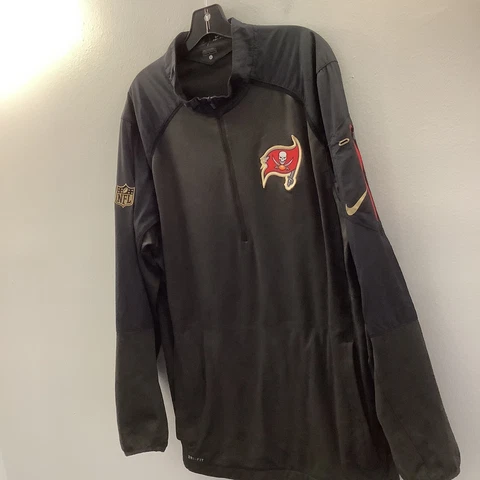 Tampa Bay Buccaneers Nike NFL On Field Apparel 1/4 Zip Pull Over Men's Size L Cover