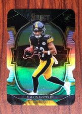 2022 Select Calvin Austin III Rookie Black Green Die-Cut Prizm Concourse RC #65