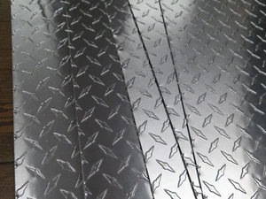 7 ARTÍCULOS Placa Diamante Banda de Rodadura Brite Aluminio 12" x 24" .025 y .063 Cromo Pulido - Imagen 1 de 8