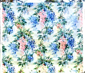 Vintage NOS Glazed Cotton English Chintz 54" w. Price per Yard (5 Yds. avail) - Picture 1 of 10