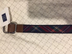 2 3 T Janie & Jack Red Navy Blue Green Tartan Plaid Belt Holidays Christmas New - Picture 1 of 7