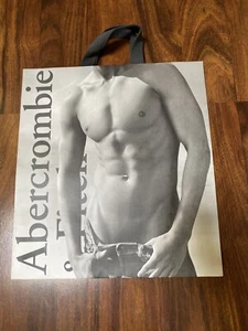 Vintage Abercrombie & Fitch Muscle Guy Shopping BAG 14” X 15” Bruce Weber Photo - Picture 1 of 3