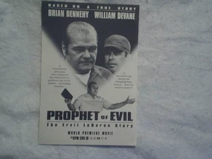 1993 PROPHET OF EVIL TV FILM SOLO STAMPA PUBBLICITARIA, Ervil LeBaron Story, dennehy,devane - Foto 1 di 2