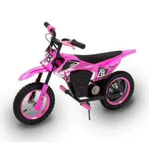 Kid's 12V Electric-Powered Mini Dirt Bike, Ride-On Toy, Ages 5+, Pink - Picture 1 of 5