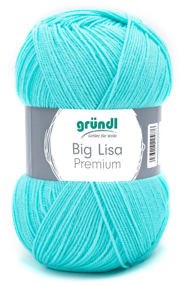 GRÜNDL WOLLE BIG LISA PREMIUM 250 G TÜRKIS 100g/2