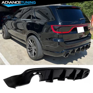 Fits 11-25 Dodge Durango Rear Bumper Lip Diffuser Gloss Black V1 Splitter Guard - Picture 1 of 11