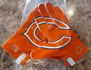 NIKE VAPOR KNIT NFL CHICAGO BEARS PLAYER ISSUED FOOTBALL GLOVES, XXL, NWT - Picture 1 of 3