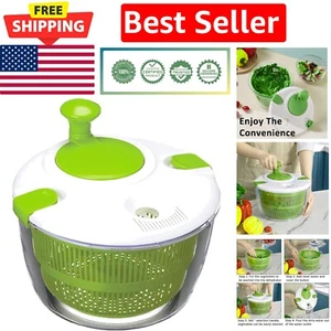 5L BPA-Free Salad Spinner with Built-In Drain for Effortless Vegetable Washing - Picture 1 of 9