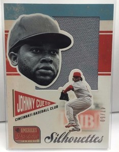 Johnny Cueto 2013 Panini Americas Pastime Silhouettes GU Jersey #'d 47/50 - REDS