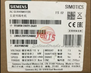 ONE NEW Siemens 1FL6054-2AF21-2AB1 - Afbeelding 1 van 1