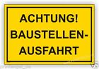 Schild,Baustelle,Warnschild, Hinweisschild Achtung Baustellen -  Ausfahrt B15