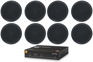 JBL CSA 2120 Commercial Amplifier Amp+8) Black Ceiling Speakers 4 Restaurant/Bar - Picture 1 of 12