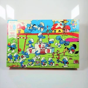 Milton Bradley Smurf 100 Pieces Jigsaw Puzzle - Picture 1 of 1