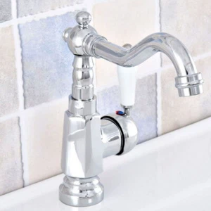 Grifo grifo lavabo fregadero lavabo cromado pulido Qsf641 - Imagen 1 de 7