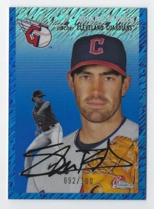2023 Topps Chrome Platinum #274 Shane Bieber Blue Shimmer Refractor #'d 092/100 - Picture 1 of 2