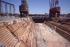 5 Photo Slides Mare Island Naval Shipyard, Cranes, Vallejo, CA 2002
