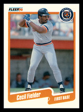 1990 Fleer Update Cecil Fielder  #U-95 Detroit Tigers