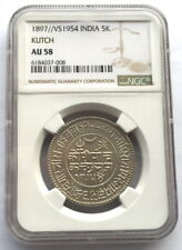 India 1897 Kutch Victoria 5 Kori NGC Silver Coin