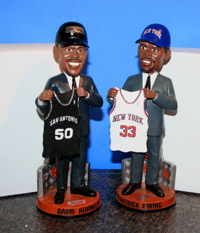 Foco David Robinson & Patrick Ewing Knicks Spurs Rookie NBA Draft Day Bobblehead Cover