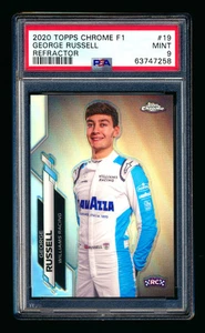 2020 Topps Chrome F1 #19 George Russell RC Refractor Portrait PSA 9 - Bild 1 von 2