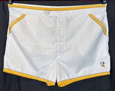 ✨Raro Pantalones Cortos de Tenis Snoopy Peanuts World's Greatest Arrow Para Hombres 1958 ✨ Foto 1 de 4