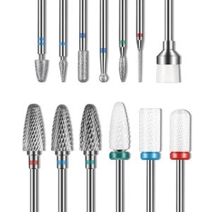 Depvko 13PC Nail Drill Bits Set, for Nails, 3pcs Tungsten 13pcs  - Picture 1 of 13