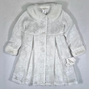 NWT BLUEBERI GOLD BY BLUEBERI BOULEVARD Brocade Faux Fur Accent Coat Dress 5 - Picture 1 of 16